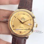 Grade AAA Swiss Omega Replica De Ville Gold Diamond Roman Dial 39mm Watch (1)_th.jpg